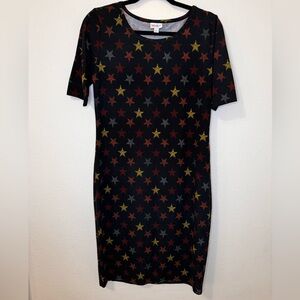 NEW LuLaRoe Julia Dress Stars Fitted Stretchy